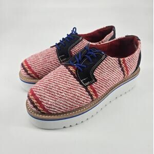 Zull Boho Woven Chunky Platform Libero Di Essere Womans Oxford Shoes Sz 6.5